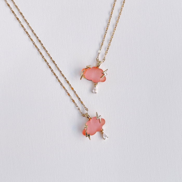 Heliophilia Silver Pinky Could - Collar de Acero Rosa y Dorado Heliophilia Silver Pinky Could - Collar de Acero Rosa y Dorado
